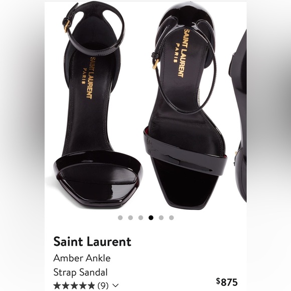 Great condition .. wore once ! Saint laurent amber strap sandal 6.5 - Picture 2 of 13